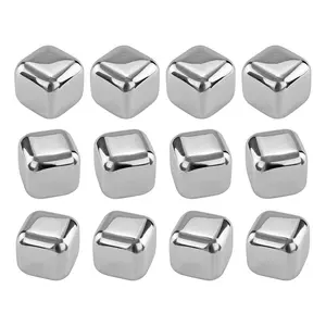 Southern Homewares Stainless Steel Chilling Ice Cubes | Reusable for Whiskey, Wine and other Beverages
