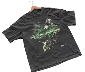2009 Call of Duty Modern Warfare 2 IW Promo Vintage Y2K T-Shirt Cotton Menswear Top Decoration