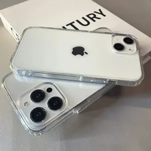 Luxury Transparent Soft Acrylic Phone Case for iPhone 17 Air 17 16 15 14 13 12 11 Pro Max XS X XR 7 8Plus Mini Shockproof Protective Cover Protection Smartphone Casing Screen Protector