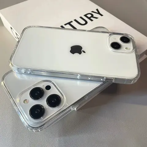 Luxury Transparent TPU Soft Half-Wrapped Shockproof Cellphone Case Casing - Protection for iPhone 11 Pro,14,14 Pro,15,16,17,17 Air,12,13 Pro,18 Pro Max,XS,X,XR,7,8 Plus,Mini - Mobile Phone Accessories,Gift Idea