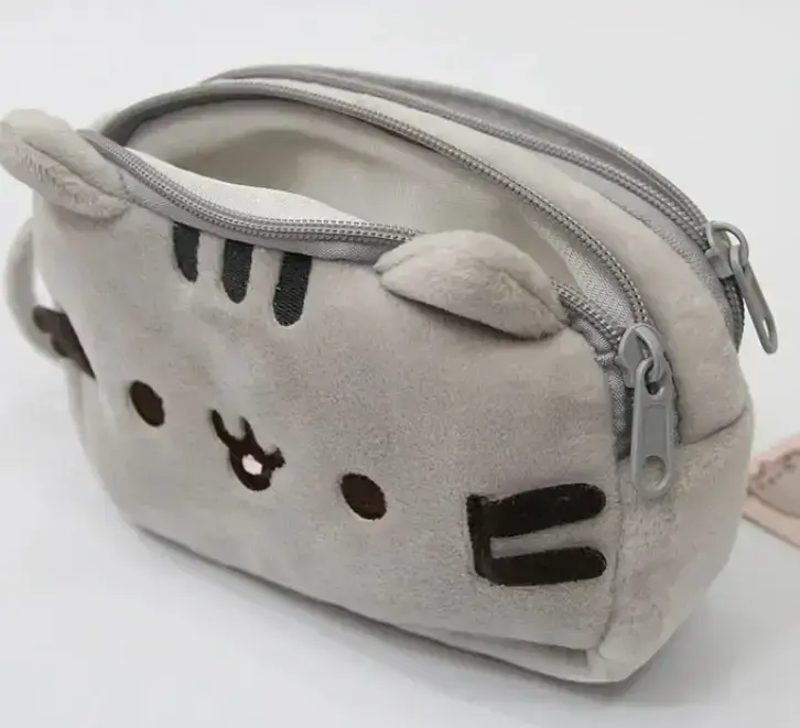 Soft Plush High-Capacity Pusheen "Doze" Cute Cartoon Cat Pencil Case - Pencil Pouch, Home Organizer Storage Bag for Stationery Supplies