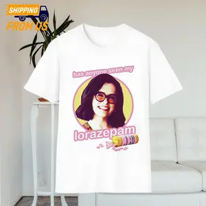 Parker Posey Lorazepam Meme T-Shirt, Victoria Ratliff White Lotus Funny Quote Tee, Graphic Tees.