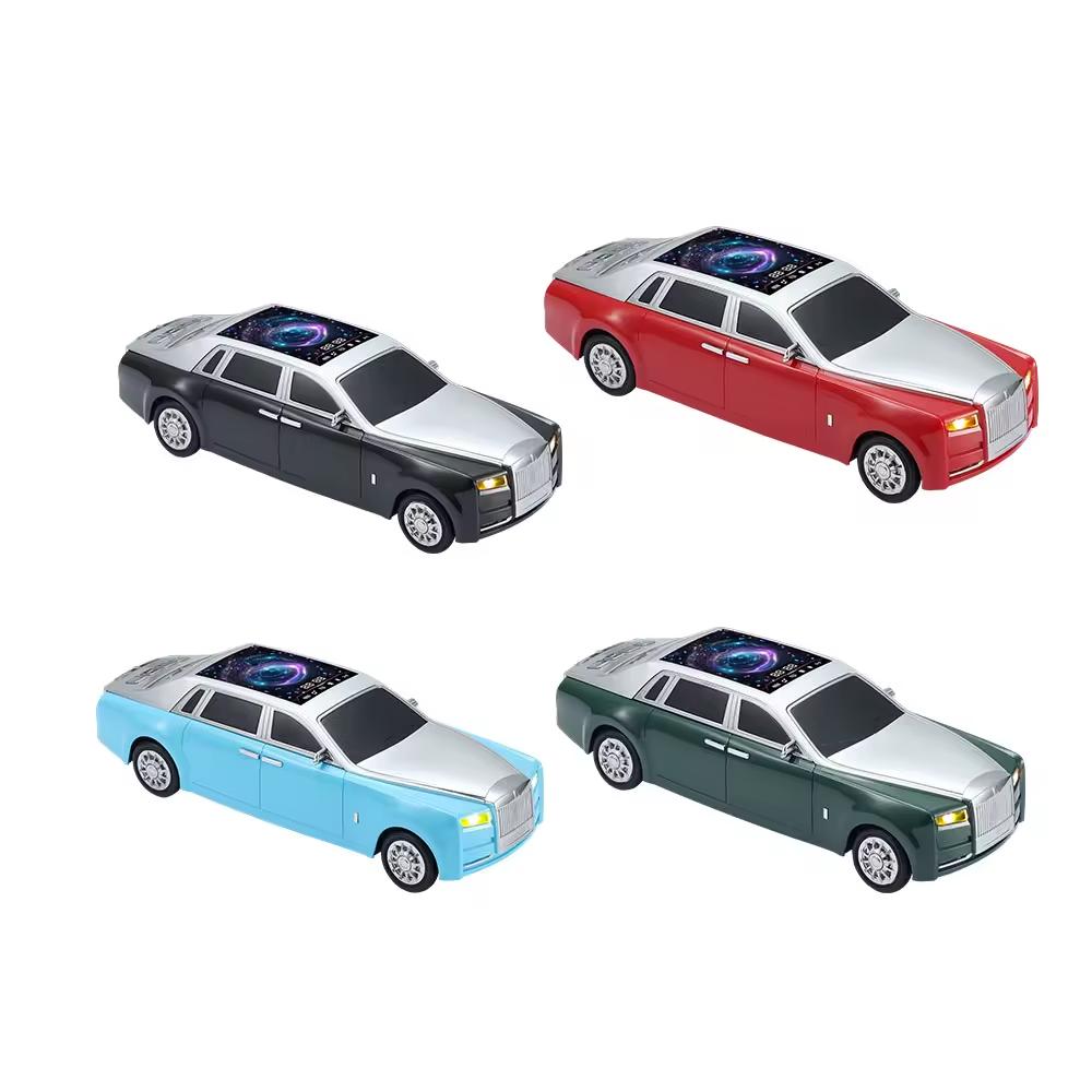 Portable Luxury Sedan Replica Wireless Speaker with LED Starry Sky Roof, 40W Dual HD Sound, TWS Pairing, USB & TF Playback, Hands-Free Calling, Type-C Charging