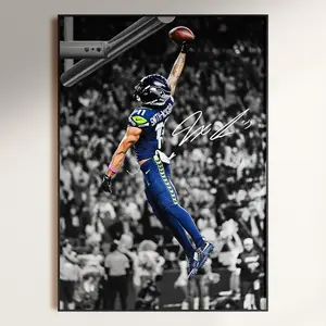 [UNFRAMED] Jaxon Smith-Njigba Art, Professional Football Star Poster, Sports Room Wall Decor