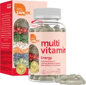 Zahler Daily Multivitamin for Women & Men with Energy Vitamins, Minerals & Iron (60 Count) - Made in USA - Healthcare Supplement for Healthy Energy