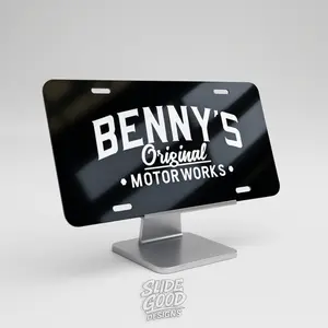 Benny's Original Motorworks Logo Plate Tag - Car Exterior Accessories Number Plates