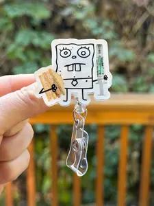 Doodle Bob Dilaudid and Turkey Sandwich- Nurse badge reel, RN, ER, healthcare, work accessory