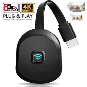 4K Wireless Display Adapter, Plug & Play, HDMI Dongle 5G for TV/Monitor/Projector, Supports iOS/Android/Windows/Mac, AirPlay/Miracast/DLNA, Cast Phone/Tablet/Laptop Wireless HDMI Display Adapter
