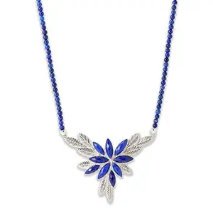 Mine Finds by Jay King Gallery Collection Lapis Marquise and Round Beaded Necklace