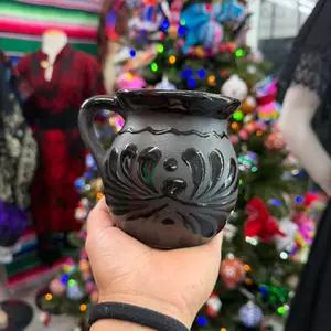 Traditional Mexican caffe mugs taza jarrito de barro regalo a papa
