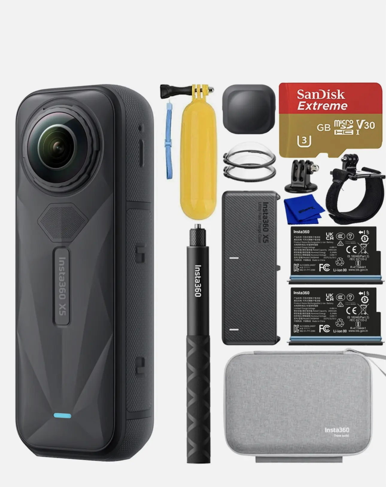 Insta360 X5 360 Action Camera Essentials Bundle
