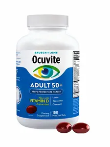Bausch & Lomb Ocuvite Adult 50+ Help Protect Eye Health, Vitamin & Mineral Supplement with Vitamin D Antioxidant, Lutein & Zeaxanthin, 150 Softgels