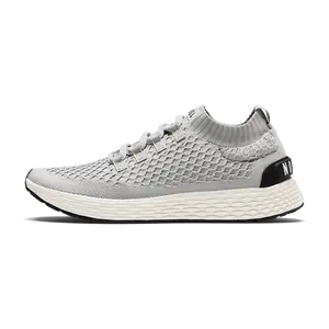 NOBULL Men's Allday Knit Shoe in Pewter - Everyday Walking Sneaker, Comfortable Slip-On Shoe, Casual Trainer