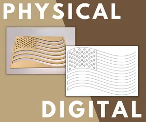 Large American Flag Layout Stencil