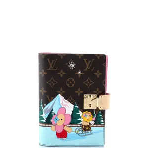 Pre-owned Louis Vuitton Canvas Coated Small Leather Goods Paul Notebook Cover Limited Edition Vivienne Xmas Monogram Canvas MM by Rebag