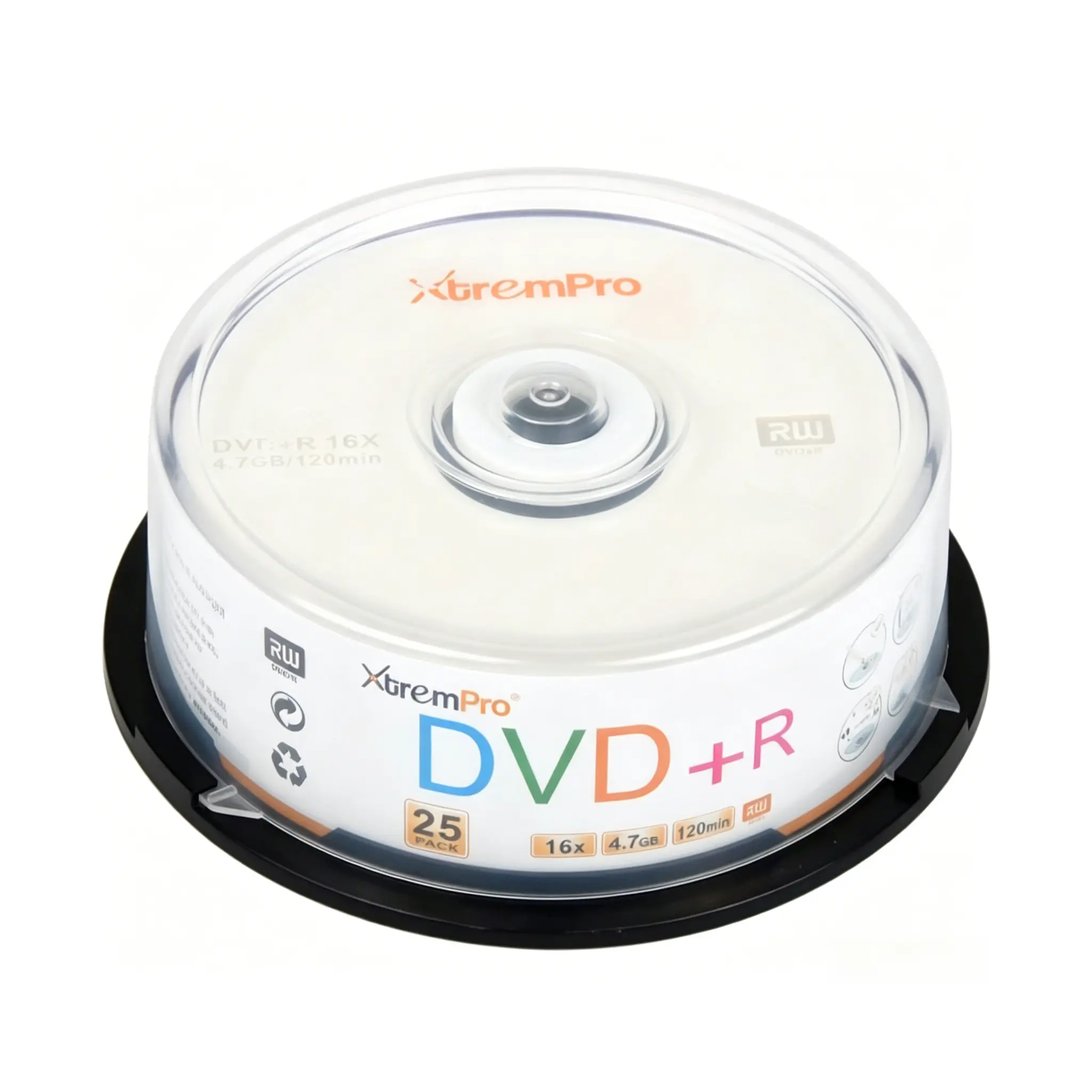 XtremPro DVD+R 16x 4.7GB Blank Recordable Discs 25 Pack Spindle Storage Disc for Data Video Music Photo Backup, Local Stock