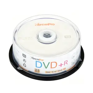 XtremPro DVD+R 16x 4.7GB Blank Recordable Discs 25 Pack Spindle Storage Disc for Data Video Music Photo Backup, Local Stock