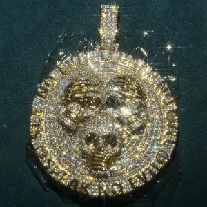 Customized 3D three headed demon pendant with hip-hop and beautiful design, VVS high-quality Hiphop style boutique jewelry, highlighting the high-end texture of anime character pendant in three dimensions, Valentine's Day Father's Day Mother's Day gift