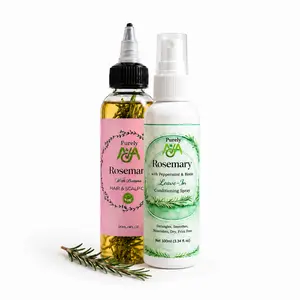 NEW! GOLDILOCKS Bundle Pure Rosemary Infused Locks and Scalp Oil with BATANA OIL and Rosemary Infused Leave in Conditioner