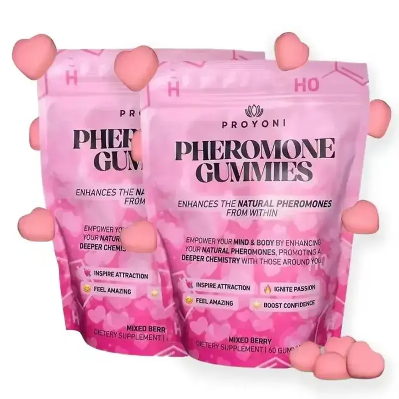Pheromone Gummies - Enhances Your Natural Pheromones From Within - 60 Count Mixed Berry Flavor | Feminine Gummies | probiotic for women | Non-Gmo