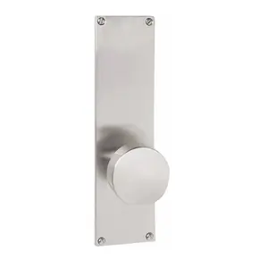 Emtek 8113.LSUS19.FAUS15.LH SELECT Passage , Sideplate Locksets Modern Non-Keyed 9" , L-Square Stem , Faceted Handle.LH