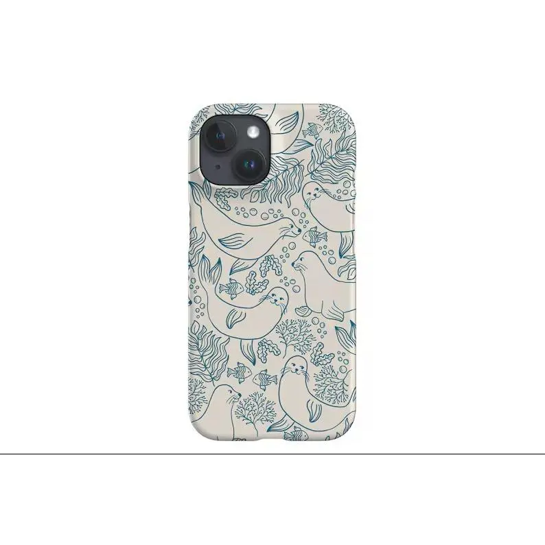 Coral Reef & Sea Creature Design TPU Protective Smartphone Case - Beige Fresh Style Cover, Handheld Device Accessory, Compatible with iPhone 11/12/13/14/15/16/17 Series, Ideal Christmas Gift