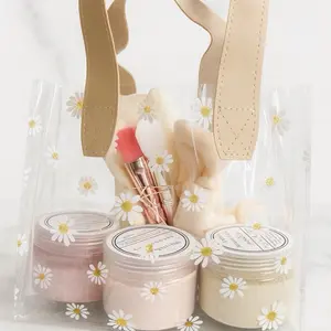 Polly Beauty Holiday Glow Mask Trio Set with Daisy Embellishments and Soft Brushes for Radiant Skin