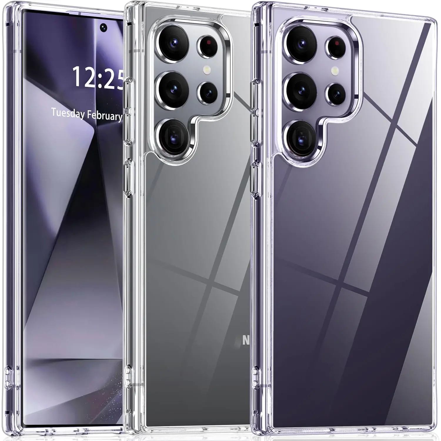 Clear Case for Samsung Galaxy S25 S24 Ultra S25 S24 Plus S24, [20X Anti-Yellowing] [Built-in 4 Airbags] [10FT Military Grade Protection] [Crystal Transparent Slim]