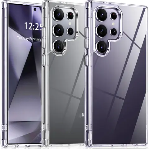 Clear Case for Samsung Galaxy S25 S24 Ultra S25 S24 Plus S24, [20X Anti-Yellowing] [Built-in 4 Airbags] [10FT Military Grade Protection] [Crystal Transparent Slim]