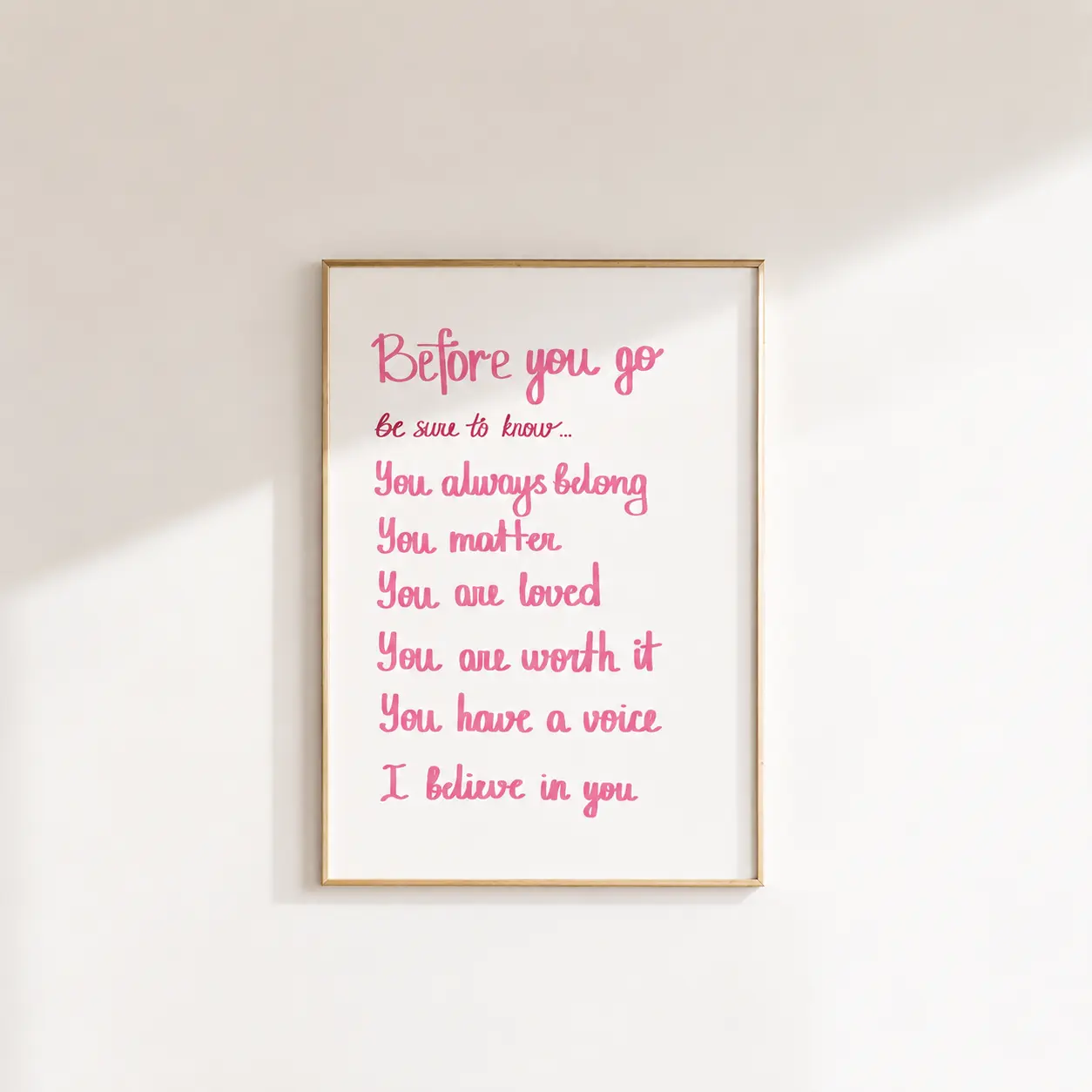 1pc Preppy Y2K Dorm Affirmation Poster, Decor Dorm Room Sign Graduation Gift, Positive Quote Wall Art For College Room Decor, Pink Canvas Print, Motivational Wall Decor For Bedroom, Classroom, Dorm Essentials, Dorm Essentials College Room Wall Art Decorat