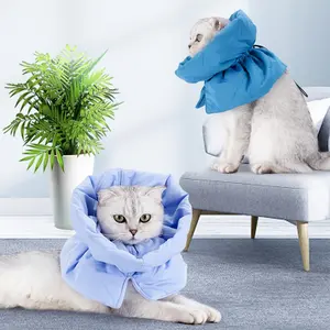 Cat Recovery Collar, Soft Adjustable Cat Cone Alternative, Lightweight Fasteners Collars for Cats Kittens Puppies, After Stop Licking and Daily Use