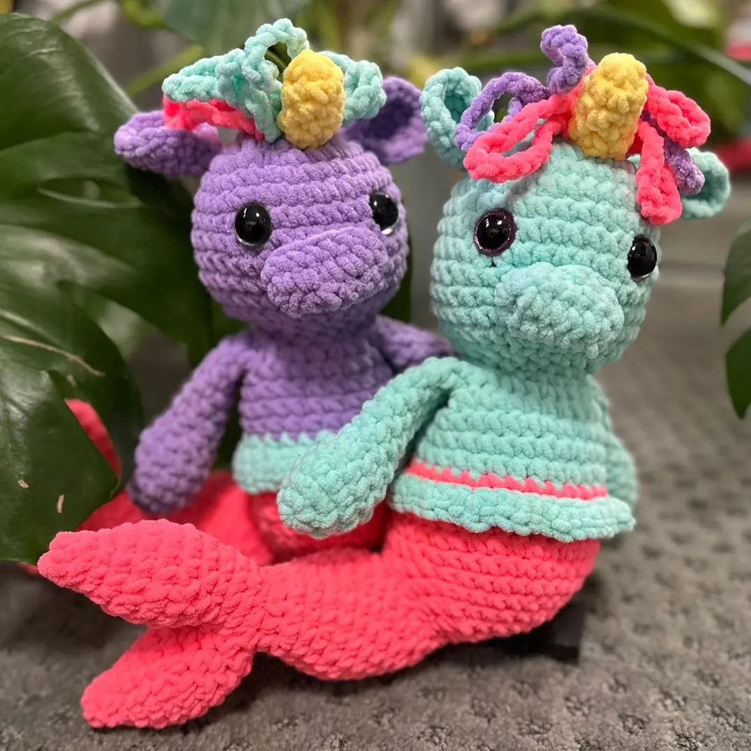 Unicorn mermaid handmade crochet amigurumi plushie stuffed animal stuffy