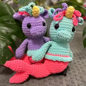 Unicorn mermaid handmade crochet amigurumi plushie stuffed animal stuffy