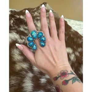 Blue Opal Squash Ring