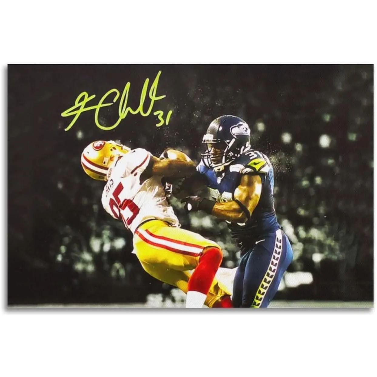 Kam Chancellor Artistic Canvas Poster, Modern Photo Wall Art, Aesthetic Home Decoration for Bedroom (Home Supplies, Posters & Prints)