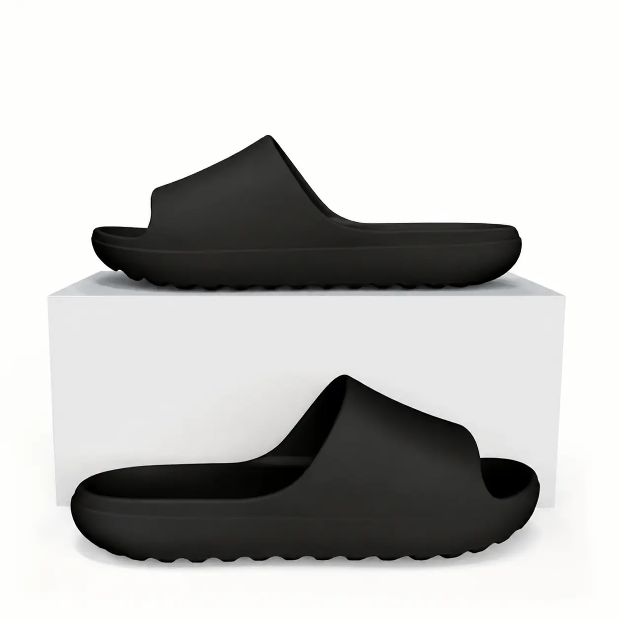 Premium EVA Slide Sandals for Men & Women, Soft Supportive Thick Sole Slippers, Comfortable Lightweight Casual Shower Shoes