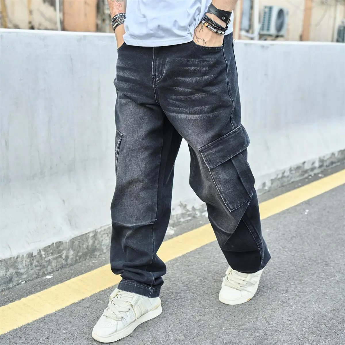 Men's Streetwear Denim Mix - Ripped Biker Jeans, Baggy Carpenter Pants & Distressed Jacket, Pick Your Style Clearance Sale