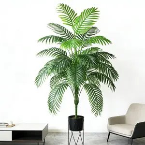 90-120cm Large Artificial Tropical Palm Tree Fake Cocos Plants Plastic Butterfly Palm Leaf Faux Cycas Tree Realistic Lifelike Fake Plant Big Size Monstera Leafs Indoor Faux Plant For Home Garden Office Wedding Decor