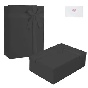 Large Gift Boxes with Lids for Presents, 9.72'x7.09'x3.35' Gift Wrap Boxes, Foldable Box for Gifts, Sturdy Present Box for Birthdays, Anniversaries, Festivals or Special Celebration