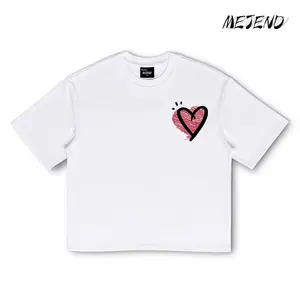 MeJend Sunlight Heart Graphic Tee UV Color-Changing T-Shirt for Men Women Oversized Unisex Streetwear Casual Crewneck Tops Menswear Outfit Love Minimalist Sunny Shortsleeve Tshirt Tropical