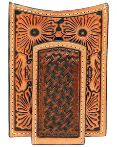 Ariat Men's Basket Weave Floral Moneyclip - A3536208