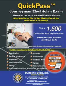 Journeyman Electrician QuickPass Study Tool Book Based on the 2017 NEC with Online Interactive Software