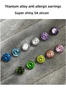 Titanium Alloy Anti-Allergy Flash Bird Nest Cut Zircon Ear Bone Cochlear Screw Inner Thread, Ideal Gift for Friends and Family