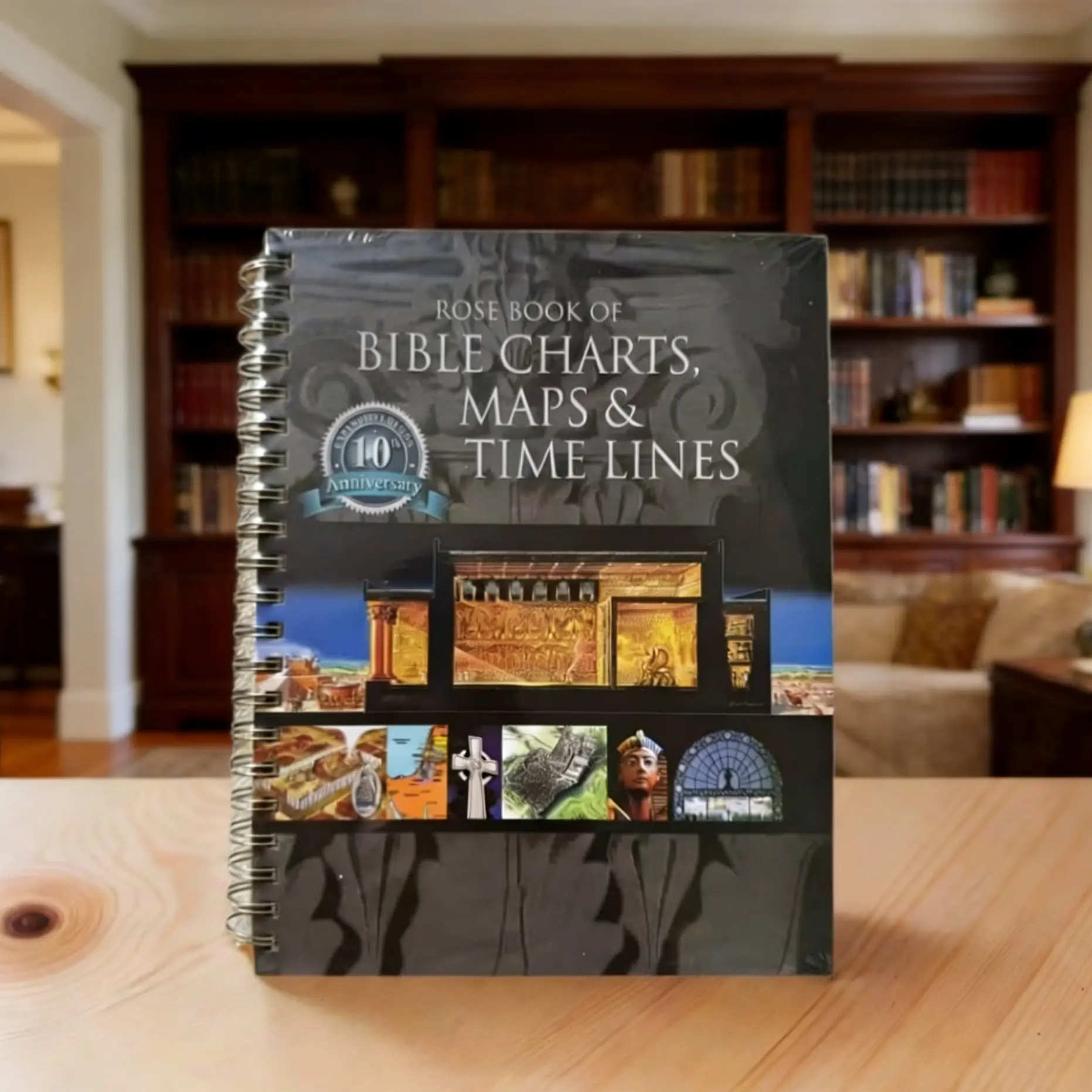 Rose Book of Bible Charts Maps and Time Lines Volume 1 Hardcover, Updated 10th Anniversary Bible Reference Guide with 200+ Reproducible Charts, Holy Land Maps, Bible Timeline, Jesus Family Tree Foldout, Christian Education Book for Bible Study