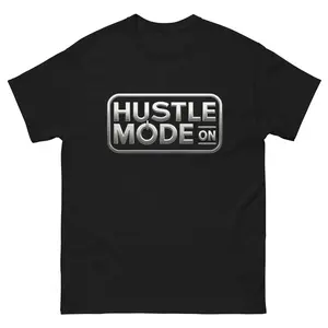 Hustle Mode On Unisex Tee - 100% Cotton for Summer Casual Wear - Fitted Short Sleeve Crew Neck Top