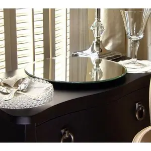 Mirrored Beveled Edge Round 14" Lazy Susan by Valerie