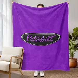 Peterbilt Flannel Blanket, Soft Warm American Mechanical Style, Perfect Gift for Truck Enthusiasts, Home Decor, Party Favors, Throw Blanket