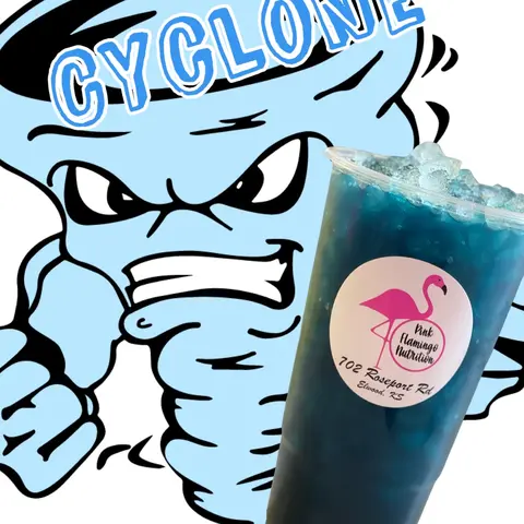 Cyclone Loaded Tea - Blue Blast & Berry, 298mg of caffeine, 3.75 calories, 0 sugar, less than 1 carb