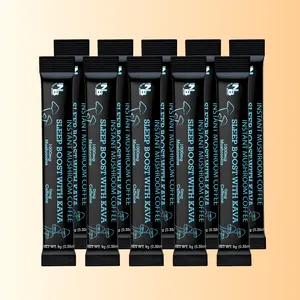 Sleep with kava Stick Pack Coffee - Instant Mushroom Coffee with 4 Different Mushrooms and Collagen, Convenient for on the go