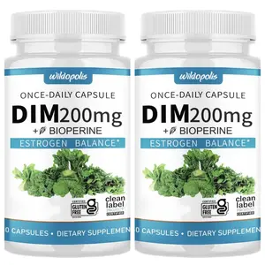 Wildopolis DIM Supplement 200 mg - Diindolylmethane for Hormone Balance, Hormonal Acne, Menopause and Everyday Health Dietary Supplement